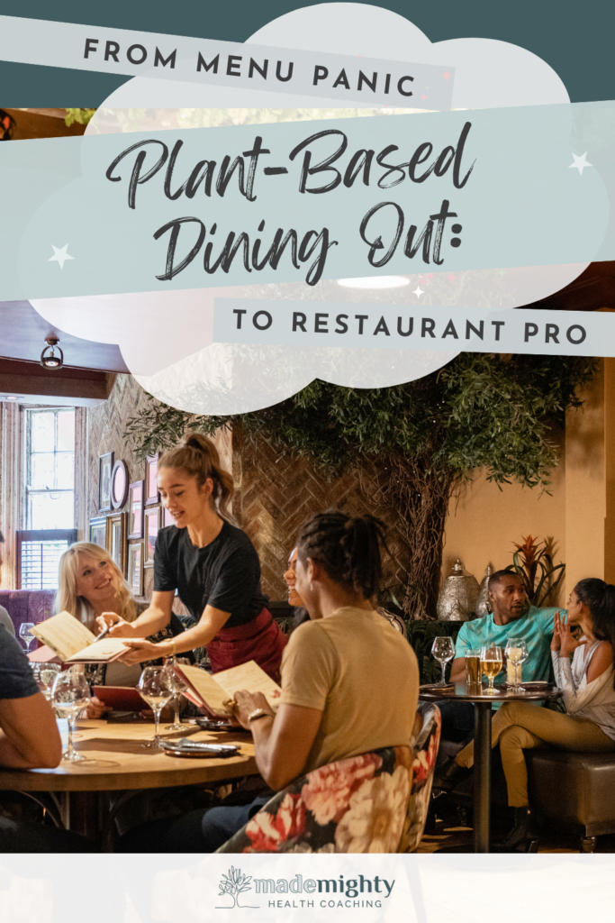 plant-forward health dining out restaurant with people ordering